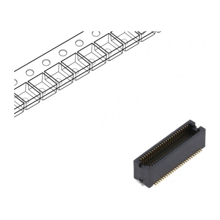 Conector PCB-PCB Tată 50 PIN 0.5mm Aurit SMT | Electronic-mag.ro | Componente Electronice