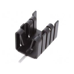 Radiator negru TO221 25,4mm x 14,5mm x 13,51mm | Electronic-mag.ro | Componente Electronice