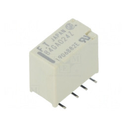 Releu Electromagnetic DPDT 24VDC 2A SMT | Electronic-mag.ro | Componente Electronice