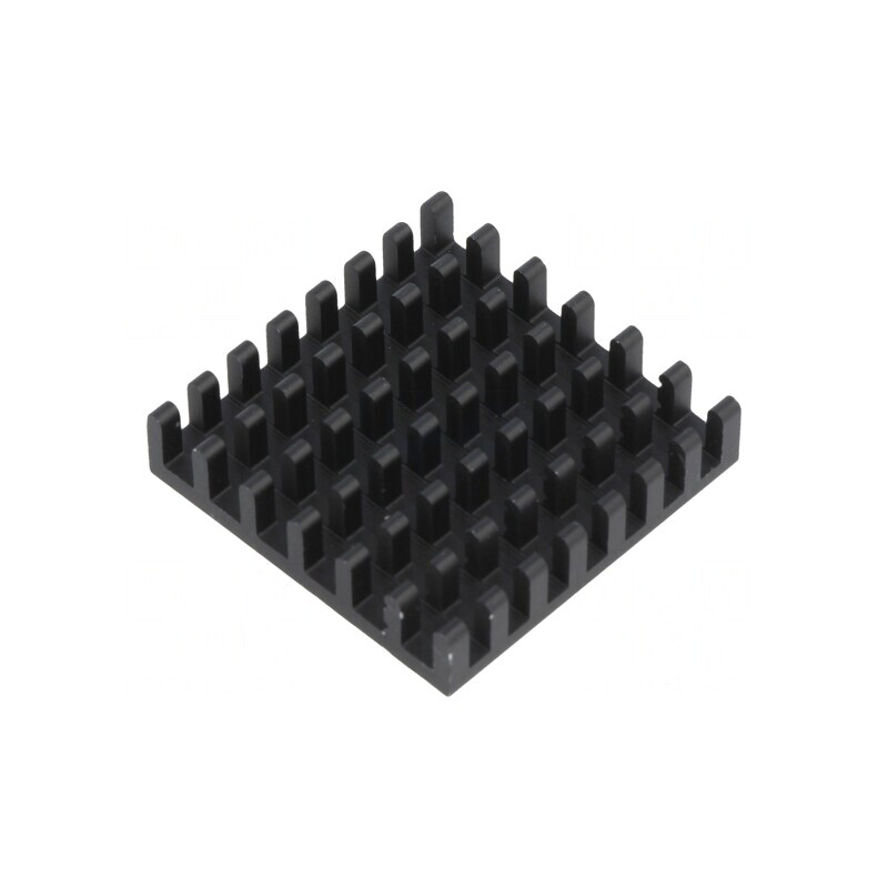 Radiator Aluminiu Negru 27x27x6mm | Electronic-mag.ro | Componente Electronice