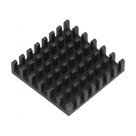 Radiator Aluminiu Negru 27x27x6mm | Electronic-mag.ro | Componente Electronice