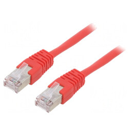 Patch cord F/UTP 5e roșu 2m