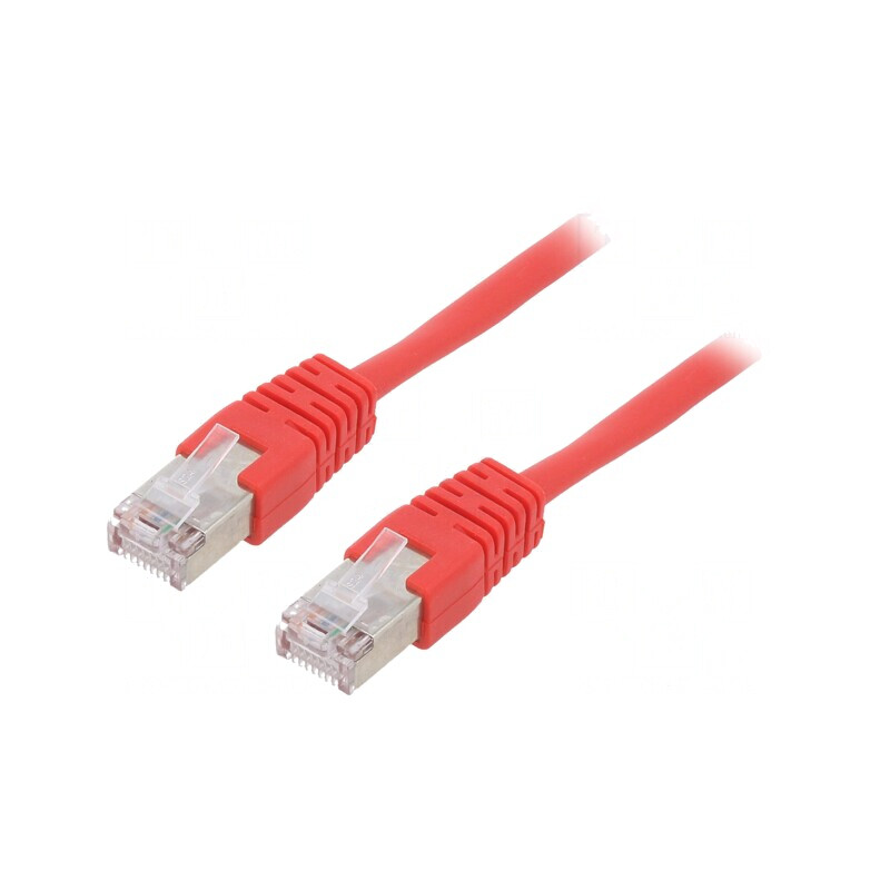 Patch cord F/UTP 5e roșu 2m | Electronic-mag.ro | Componente Electronice