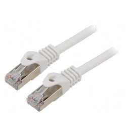 Patch Cord S/FTP Cat6a LSZH Alb 0.5m Cablexpert | Electronic-mag.ro | Componente Electronice
