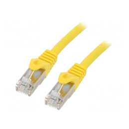 Patch Cord S/FTP Cat 6a Cupru Galben 0.5m | Electronic-mag.ro | Componente Electronice