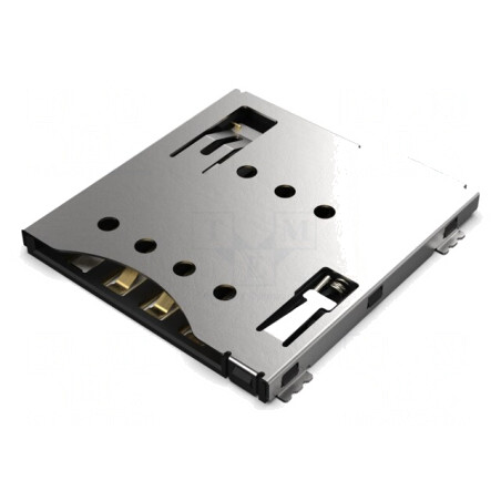 Conector Micro SIM push-pull SMT aurit | Electronic-mag.ro | Componente Electronice