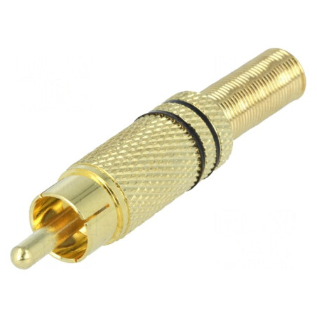 Mufă RCA Tată Aurie 5mm | Electronic-mag.ro | Componente Electronice
