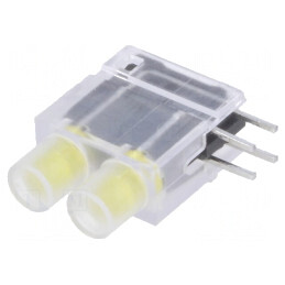 LED Galben 3,9mm 2 Diode 20mA 2,1V | Electronic-mag.ro | Componente Electronice