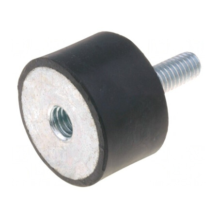 Atenuator de Vibrații M6 25mm Guma 15mm 690N | Electronic-mag.ro | Componente Electronice