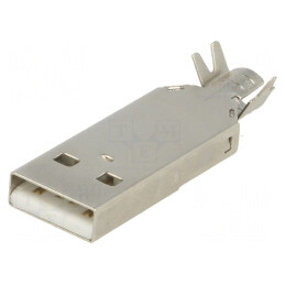 Mufă USB A cablu lipire USB 2.0 aurit 1A 30V