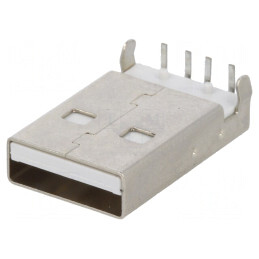 Mufă USB A PCB THT 90° Aurit USB 2.0 | Electronic-mag.ro | Componente Electronice