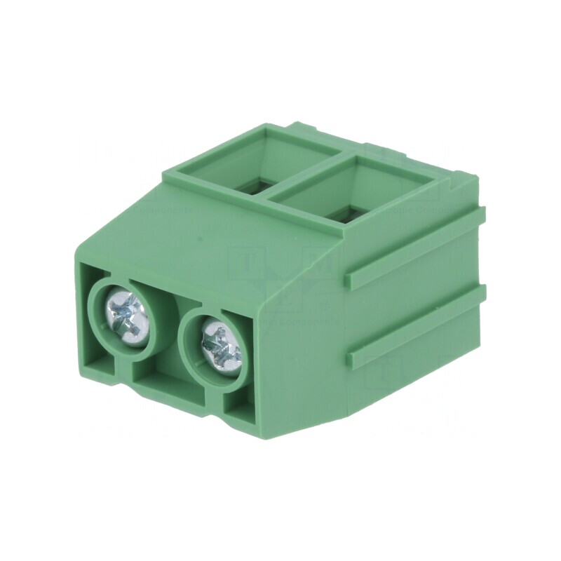 Regletă Conexiuni PCB 90° 10,16mm 2 Piste | Electronic-mag.ro | Componente Electronice
