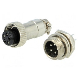 Soclu și mufă microfon MINI tată-mamă 5 PIN | Electronic-mag.ro | Componente Electronice