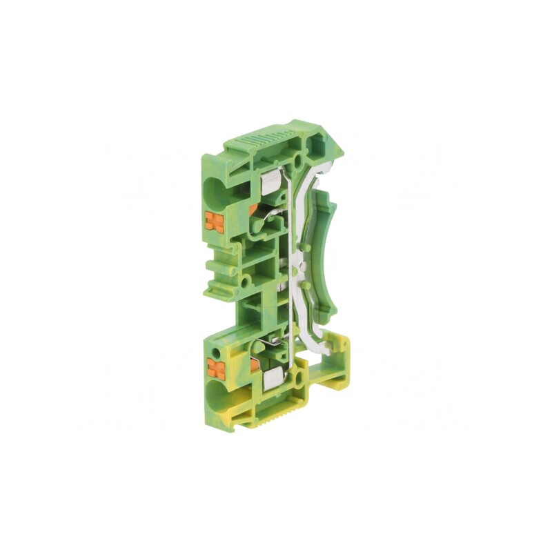 Conector Îmbinare Șine 0,2-6mm2 2 Borne Galben-Verde | Electronic-mag.ro | Componente Electronice