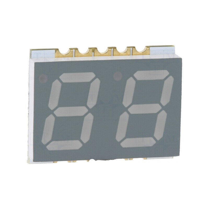 Afișaj LED 7 Segmente 10mm Verde 2 Digite | Electronic-mag.ro | Componente Electronice