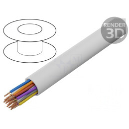 Cablu Telecomunicații YTKSY 14x2x0,5mm PVC Alb