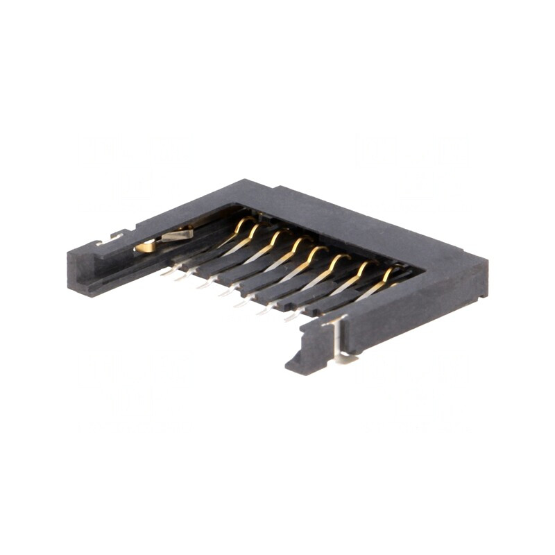 Conector Carduri SD Aurit SMT fără Ejector | Electronic-mag.ro | Componente Electronice