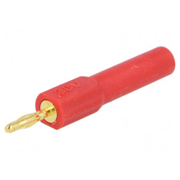 Adaptor Banană Roșie 2mm 36A 60VDC Aurit 44.5mm | Electronic-mag.ro | Componente Electronice