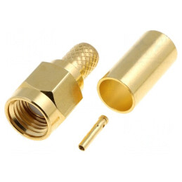 Mufă RP-SMA Mamă Dreaptă RG58 Crimpată pe Cablu | Electronic-mag.ro | Componente Electronice