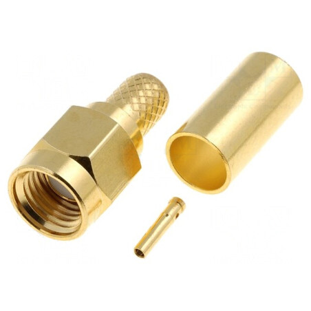 Mufă RP-SMA Mamă Dreaptă RG58 Crimpată pe Cablu | Electronic-mag.ro | Componente Electronice