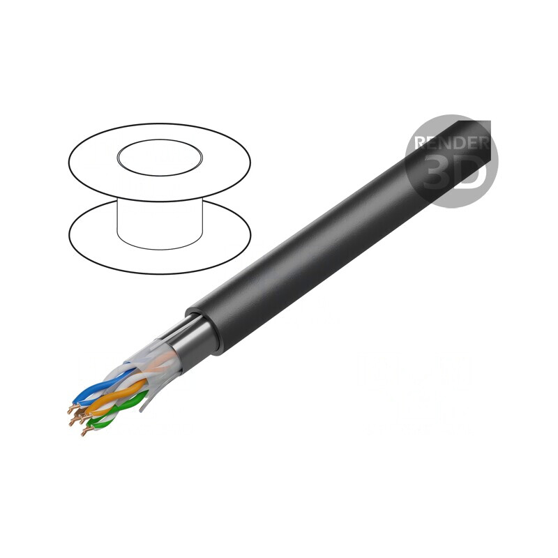Cablu F/UTP Cat6 Exterior 23AWG | Electronic-mag.ro | Componente Electronice Cablu F/UTP Cat6 Exterior 23AWG | Electronic-mag.ro | Componente Electronice