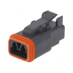 Conector cablu DT mamă 2 pini negru IP68 | Electronic-mag.ro | Componente Electronice