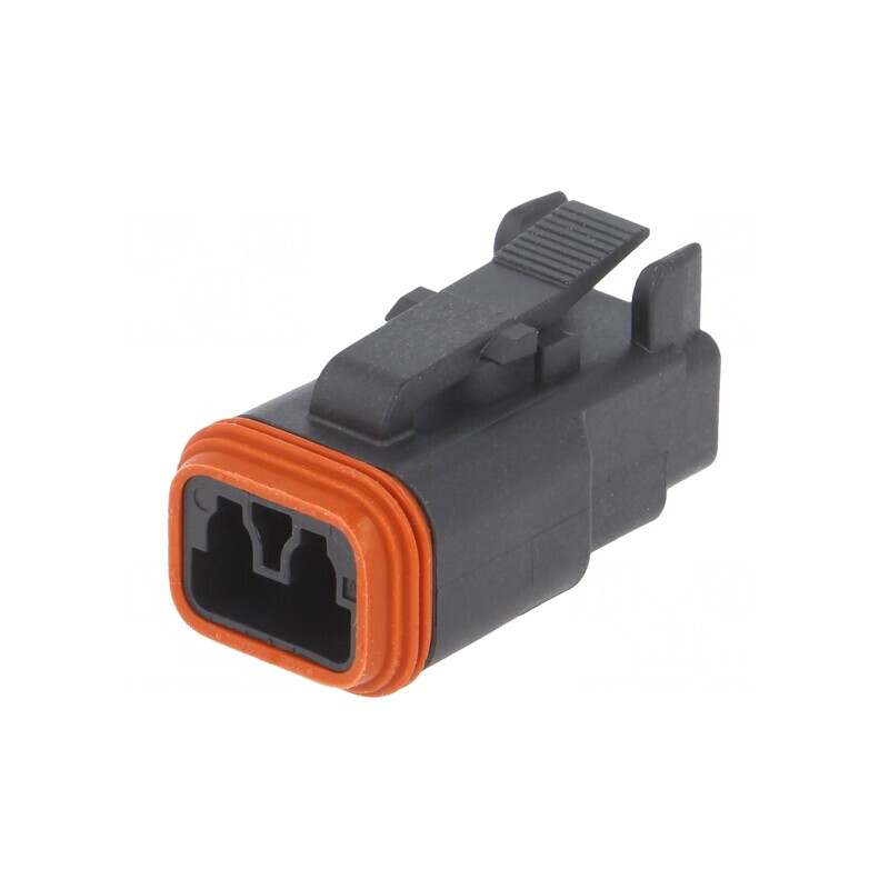 Conector cablu DT mamă 2 pini negru IP68 | Electronic-mag.ro | Componente Electronice