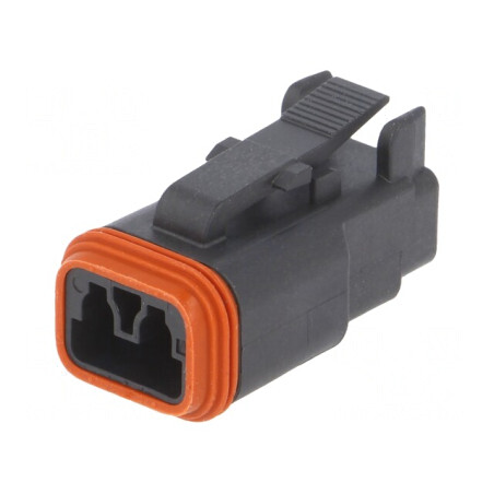 Conector cablu DT mamă 2 pini negru IP68 | Electronic-mag.ro | Componente Electronice