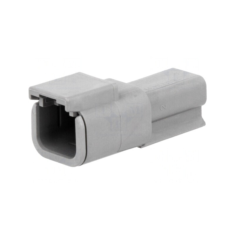 Conector cablu-cablu DTM 2 pini gri IP68 | Electronic-mag.ro | Componente Electronice