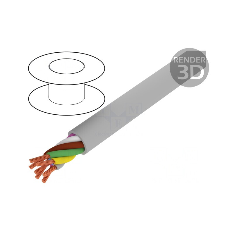 Cablu BiT LiYY 7x0,5mm2 neecranat 300V gri | Electronic-mag.ro | Componente Electronice Cablu BiT LiYY 7x0,5mm2 neecranat 300V gri | Electronic-mag.ro | Componente Electronice