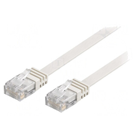 Cablu Patch UTP Cat6 Cupru PVC Alb 1m | Electronic-mag.ro | Componente Electronice