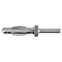 Mufă banană 4mm nichelată crimpată 10A 70VDC | Electronic-mag.ro | Componente Electronice