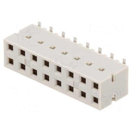 Conector Mamă PCB-PCB Dubox® 2,54mm 16P Aurit Vertical SMT | Electronic-mag.ro | Componente Electronice