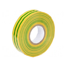 Bandă electroizolantă galben-verde 19mm x 20m