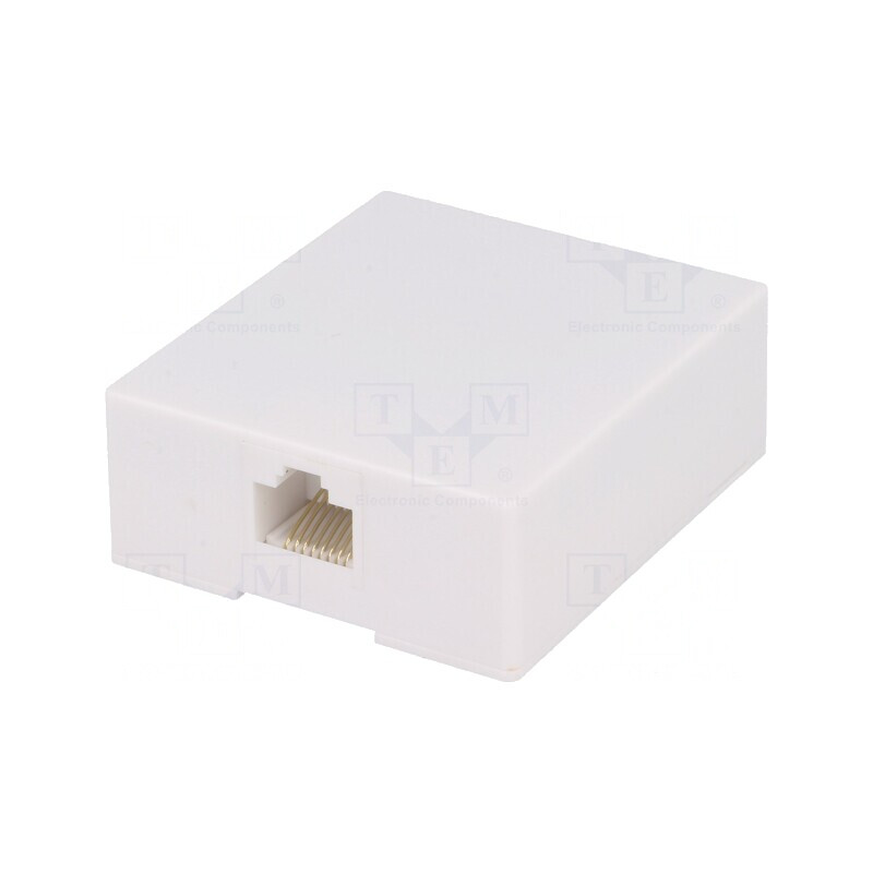 Soclu RJ45 8p8c Mural Autoadeziv cu Înşurubare | Electronic-mag.ro | Componente Electronice