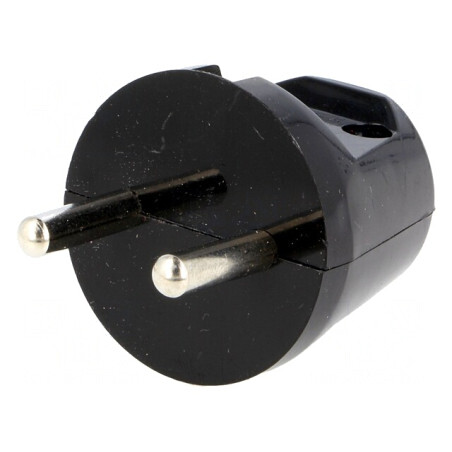 Conector Alimentare AC 230V 16A Negru 2P | Electronic-mag.ro | Componente Electronice