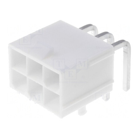 Soclu cablu-placă Mini-Fit Jr 4,2mm 6 pini 13A | Electronic-mag.ro | Componente Electronice