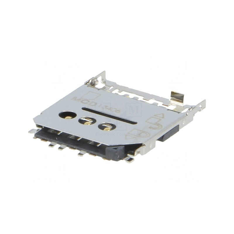 Conector Micro SIM ecranat push-push SMT 0,5A | Electronic-mag.ro | Componente Electronice