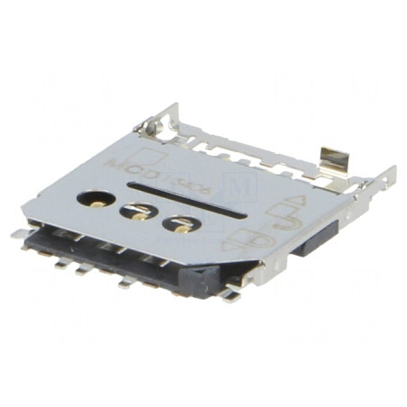 Conector Micro SIM ecranat push-push SMT 0,5A | Electronic-mag.ro | Componente Electronice