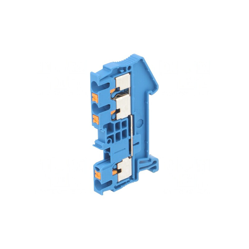 Conector Îmbinare Șine 1 Pista 3 Borne Albastru 0.14-4mm2 | Electronic-mag.ro | Componente Electronice