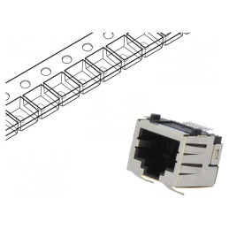 Soclu RJ45 Cat 5 8p8c SMT Orizontal | Electronic-mag.ro | Componente Electronice