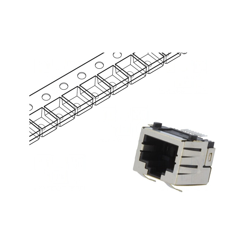 Soclu RJ45 Cat 5 8p8c SMT Orizontal | Electronic-mag.ro | Componente Electronice Soclu RJ45 Cat 5 8p8c SMT Orizontal | Electronic-mag.ro | Componente Electronice