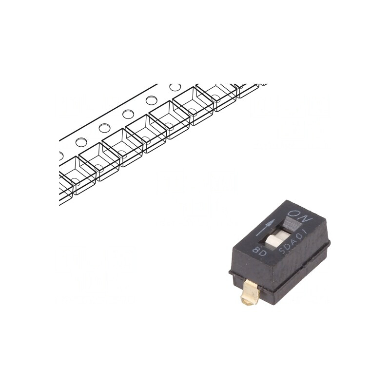 Comutator DIP-SWITCH 1 Secțiune OFF-ON 0,025A 24VDC | Electronic-mag.ro | Componente Electronice