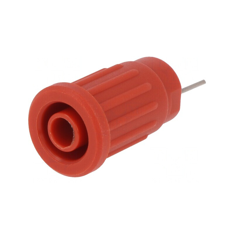 Soclu Banană 4mm 24A 1kV Roșu Panou 33mm | Electronic-mag.ro | Componente Electronice