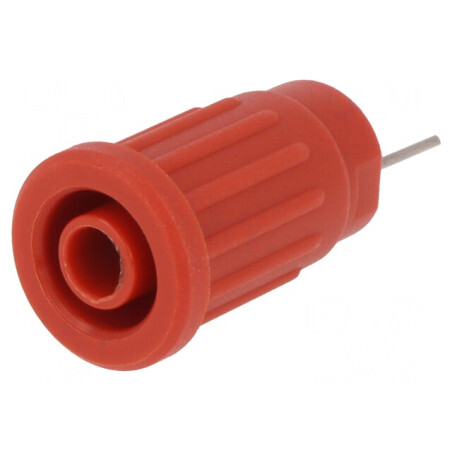 Soclu Banană 4mm 24A 1kV Roșu Panou 33mm | Electronic-mag.ro | Componente Electronice