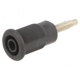 Soclu Banană Negru 4mm 32A Nichelat | Electronic-mag.ro | Componente Electronice