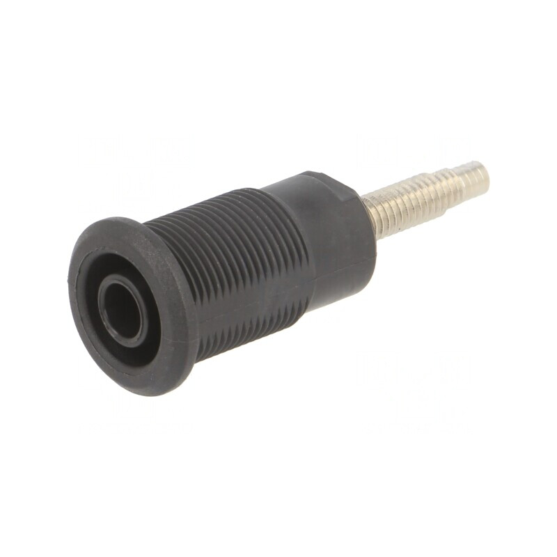 Soclu Banană Negru 4mm 32A Nichelat | Electronic-mag.ro | Componente Electronice