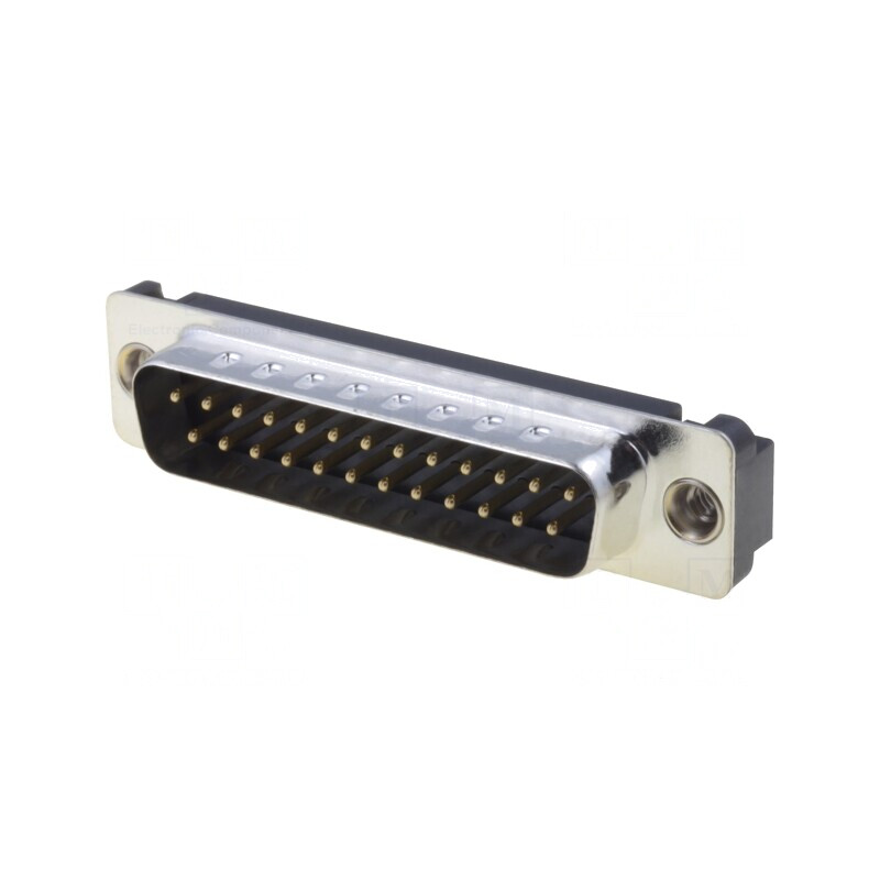 Conector D-Sub 25-Pin Soclu Tată Drept THT 5A | Electronic-mag.ro | Componente Electronice