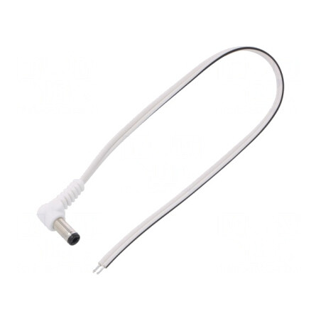 Cablu DC 5,5/2,5 în unghi alb 0,2m  | Electronic-mag.ro | Componente Electronice
