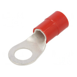 Vârf Inelar M12 Crimpat pe Cablu Izolat Roșu 13mm 35mm2 | Electronic-mag.ro | Componente Electronice